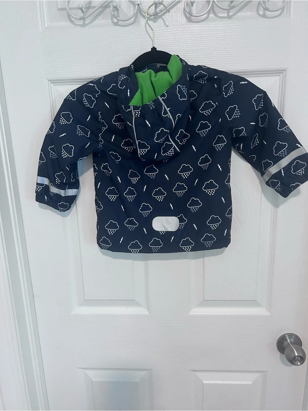 Honey King Kids Navy Cloud-Print Rain Jacket Size 2T